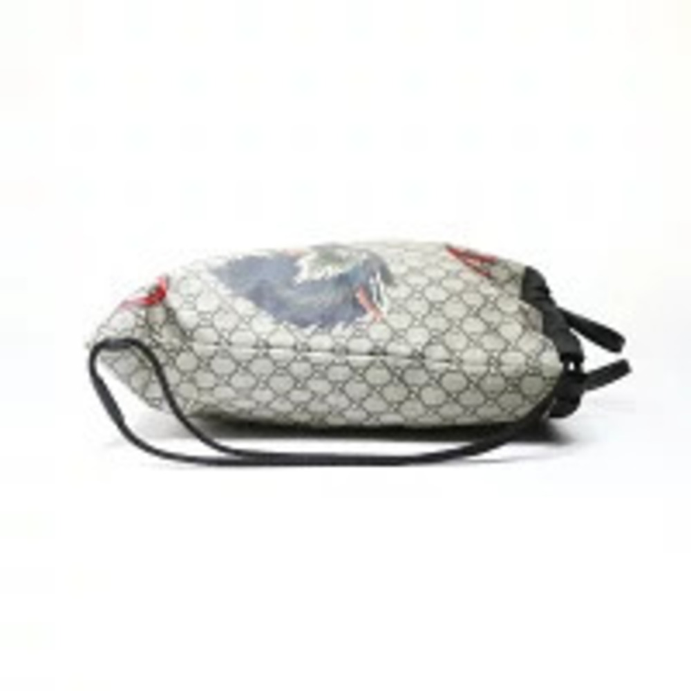Gucci Drawstring Backpack Brown Supreme GG Daypack Rucksack Wolf - Picture 4 of 12